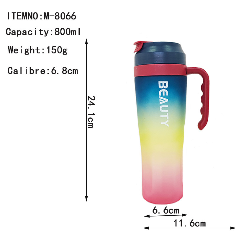 New large-capacity gradient color car cup, portable handle straw, direct drinking plastic water cup, large-capacity ice cup Application Scenario