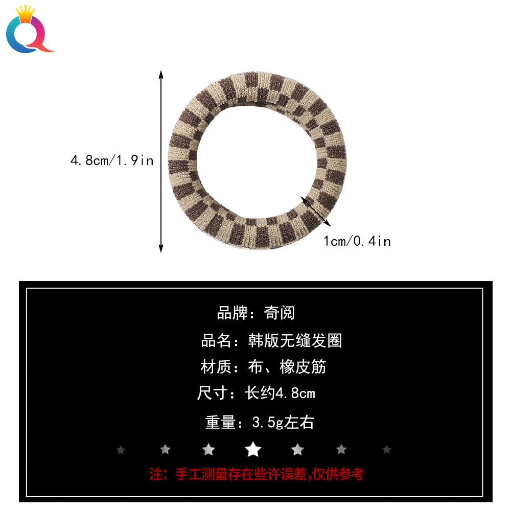 Qiyue Korean towel band, thick rubber band, high elasticity, seamless, simple hair band, bun hair rope, Yiwu accessories Application Scenario