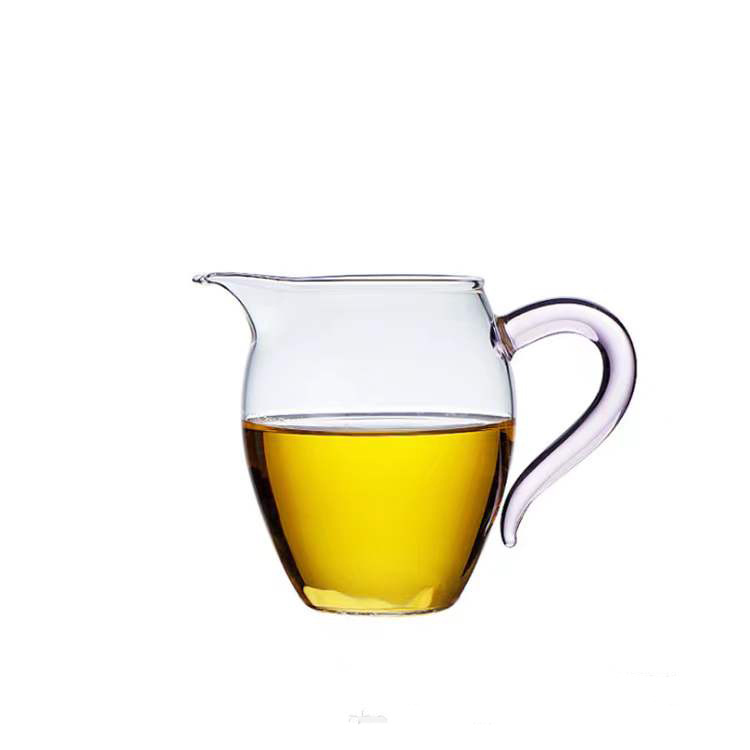 Glass fair cup tea dispenser, transparent heat-resistant Gongfu tea set accessory, tea tray tea dispenser, can be heated by open flame Item Picture