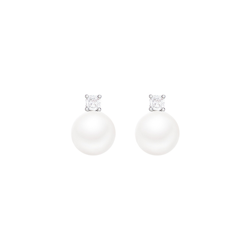 Zircon pearl stud earrings are a light luxury and niche design for women, exuding a sense of sophistication and elegance. They are a bestseller and versatile, trendy and popular ear accessory Item Picture