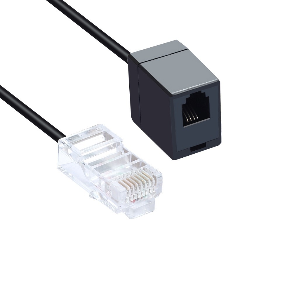 RJ45RJ11 network cable to telephone, network to telephone, 8P4C to 6P4C telephone adapter converter Specification drawing