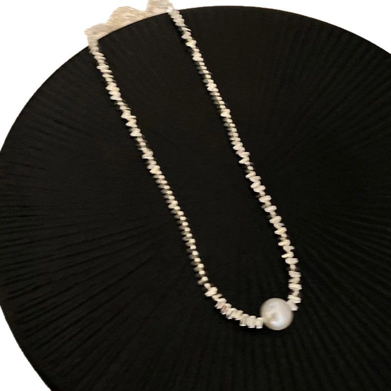 Pearl silver necklace for women, 2025 new style dress collarbone chain, light luxury and niche decorative necklace accessory Item Picture
