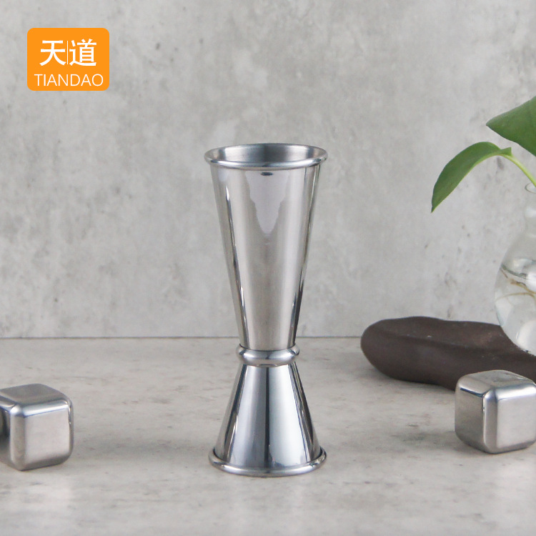 Stainless steel 304 double-headed wine measuring glass, measuring cup with scale, ounce cup, bar cocktail mixing tool set full figure