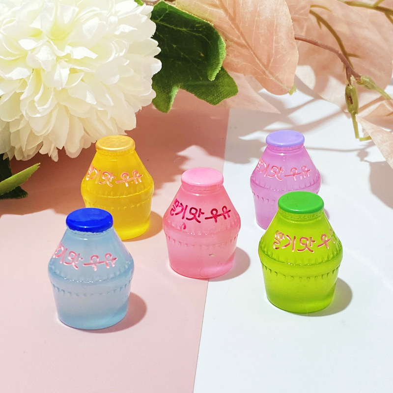 Resin accessories, miniature three-dimensional luminous bottle trinkets, DIY accessories, cream glue phone case accessories, fridge magnets Specification drawing