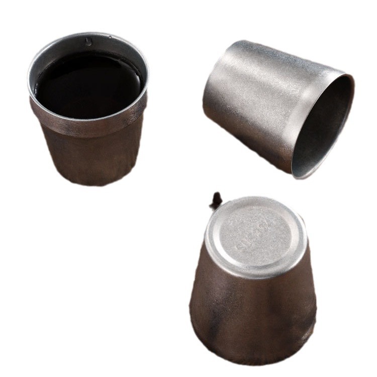 Retro aged 304 stainless steel water cups, double-layer anti-scald snow grey commercial beer mugs, beverage cups and dining cups Item Picture