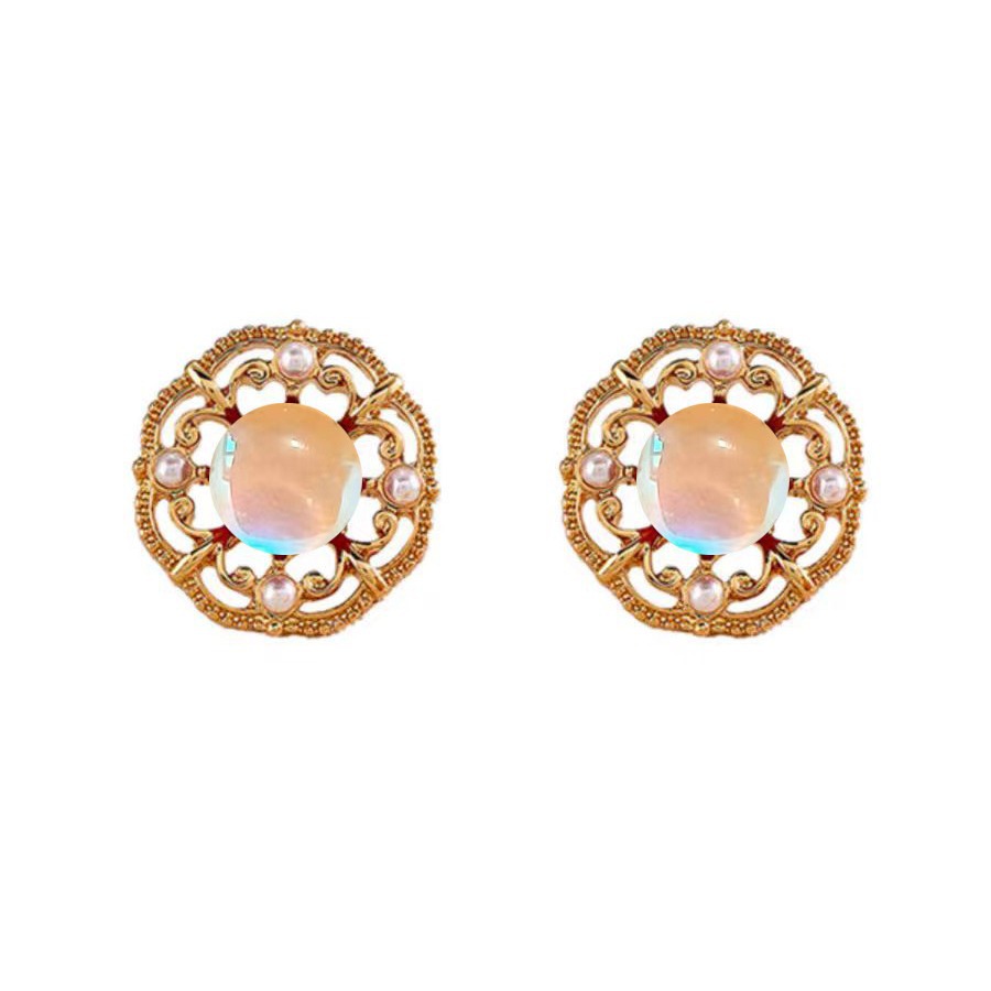 Good morning! Retro French court-style handcrafted ear studs for women, trendy and unique in Instagram design, starry sky earrings Item Picture