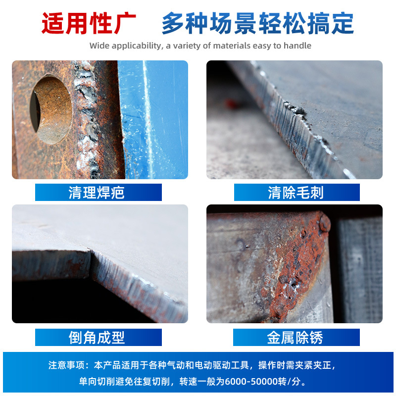 L-shaped tungsten steel grinding head, hard alloy rotary file, conical dome milling cutter, metal grinding and engraving single and double groove patterns Specification drawing