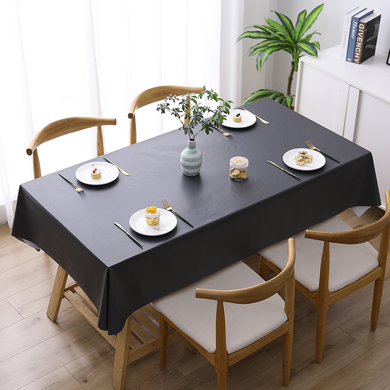 Waterproof, oil-proof, no-wash PVC cotton and linen textured tablecloth Application Scenario