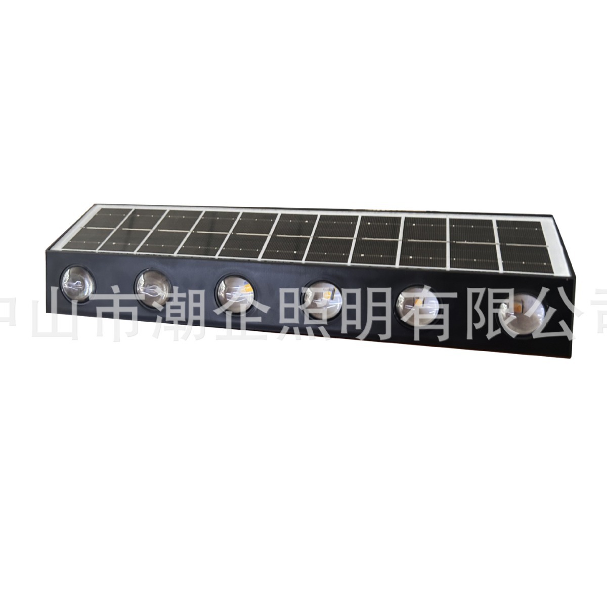 Yiqing solar wall lamp LED top and bottom light, no wiring required, outdoor waterproof, courtyard garden simple wall-washing lamp Item Picture