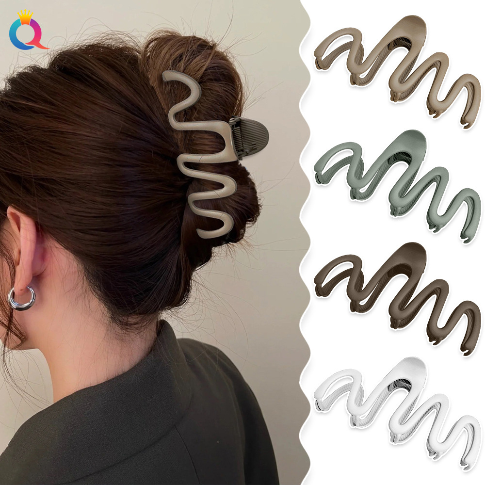 Qiyue Cross-border Large Wave Metal gripper, shark clip, hairpin, high-end Hair gripper, headwear and hair accessories wholesale details Picture