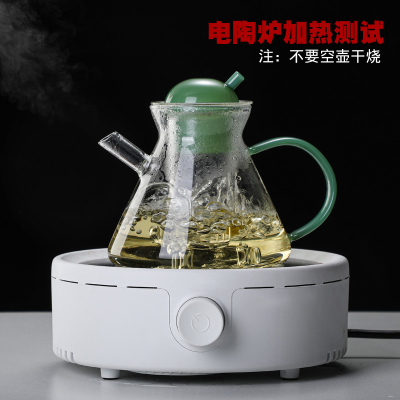 Glass tea and coffee teapot, high-temperature resistant teapot, thickened high borosilicate glass boiling teapot, sharing teapot tea brewing set manufacturer Application Scenario