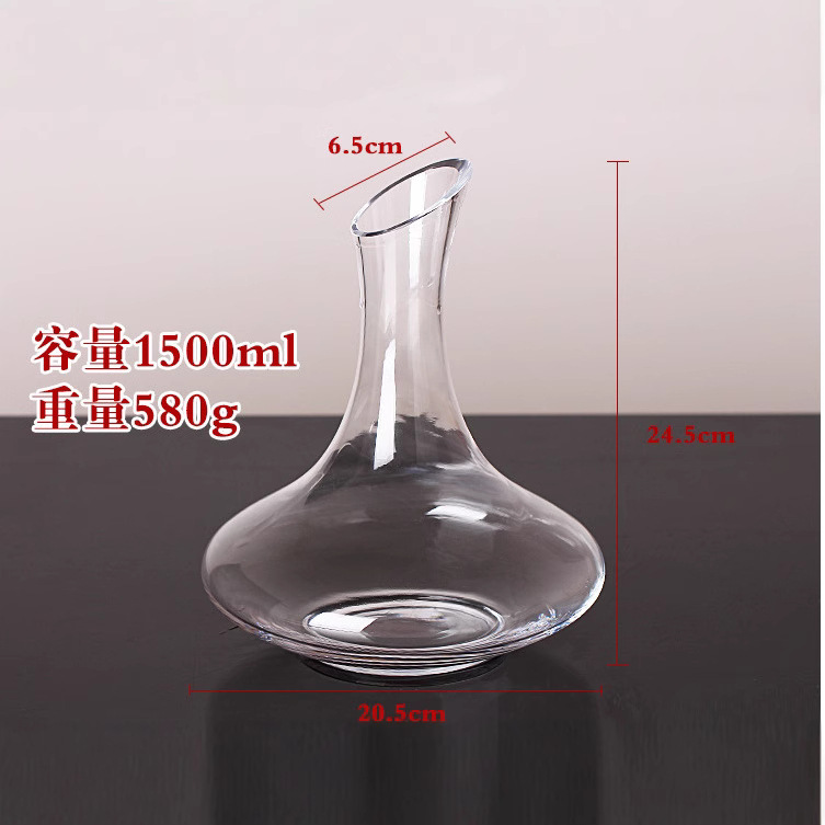 Factory direct sales of creative crystal glass decanters, slanted kettles, large-belted decanters, and cold-cut decanters Item Picture