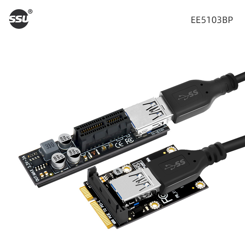 SSU desktop MINI PCI-E to PCIE 1X adapter card Mini motherboard wireless network card extension PCI-E Specification drawing