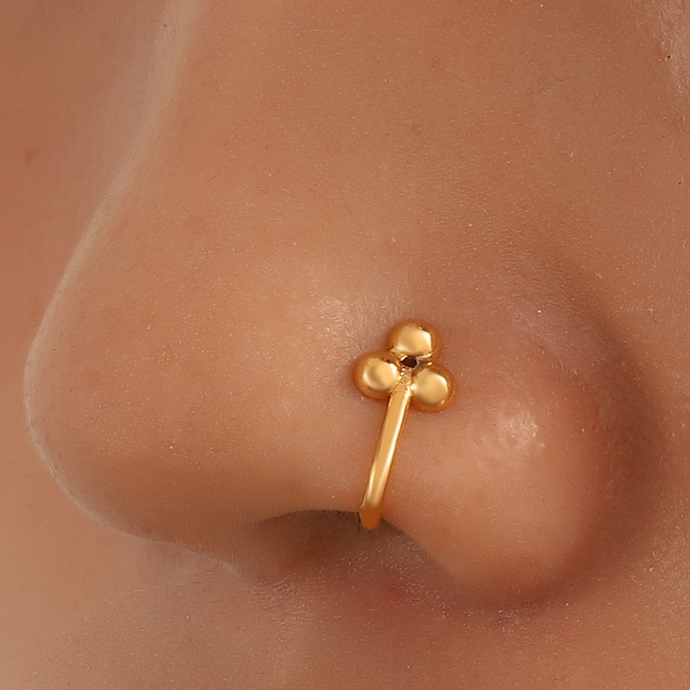 European and American creative non-perforated U-shaped nose clip, ins fashionable and elegant geometric nose ring, flower fake nose decoration, puncture accessory Specification drawing