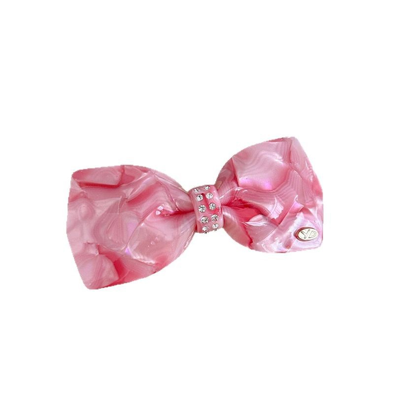YD Monet Impression light acetate board bow parallel clip, ponytail horizontal clip, one-half hair top clip, spring clip Item Picture