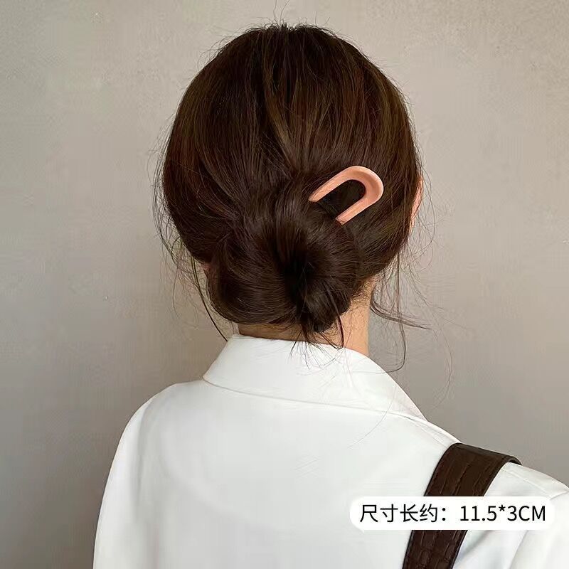 2025 New Chinese-style high-end Hairpin Bun Hair Bun Magic Tool U-shaped Hairpin Women's Hairpin Hair Accessory Hair plug Specification drawing
