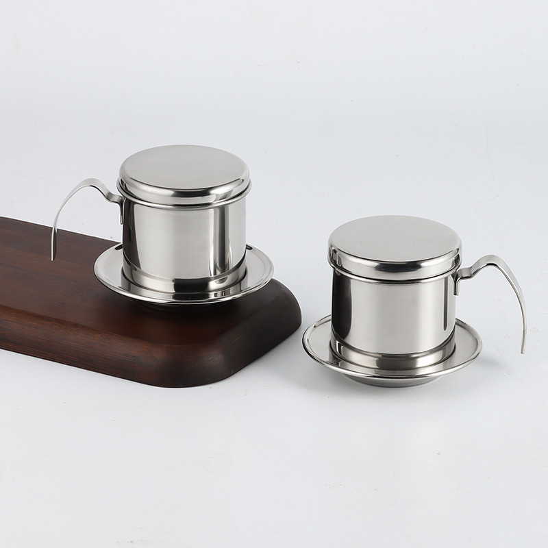 304 Vietnamese coffee pot, filter cup, drip pot, Vietnamese drip coffee pot, household coffee filter cup, hand-brewed coffee pot full figure