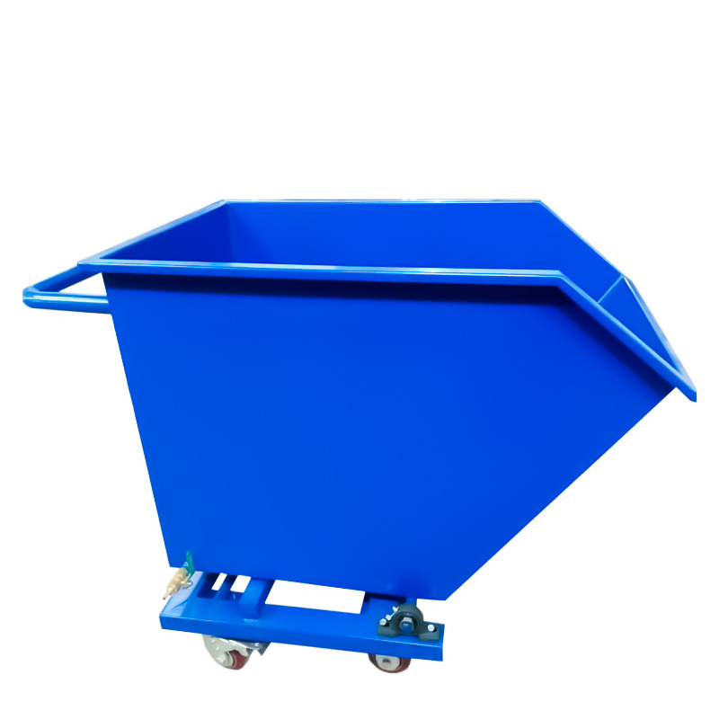 Iron chip truck workshop, flip chip collection truck, heavy-duty industrial waste material truck, chip conveyor trolley, dump truck Item Picture