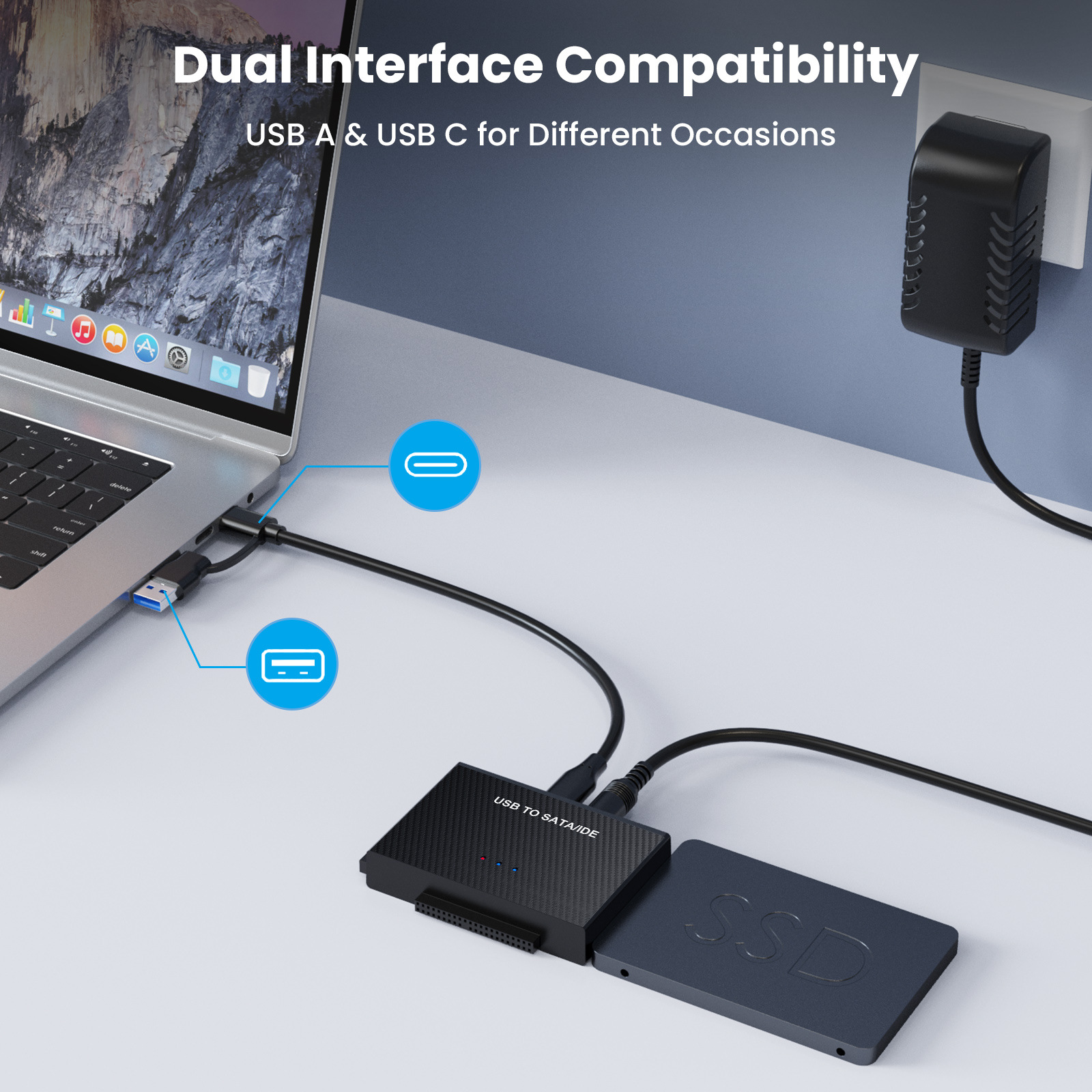 Cross-border TYPE-C hard disk adapter: USB3.1 to SATA IDE Easy Drive cable, 2.5-inch 3.5-inch adapter cable details Picture