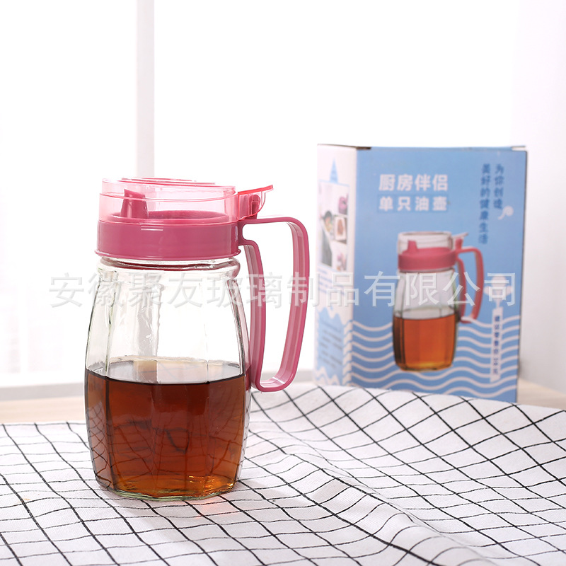 Kitchenware glass oil pot seasoning jar five-piece set, seasoning bottle control oil pot two-four-piece set gift Item Picture