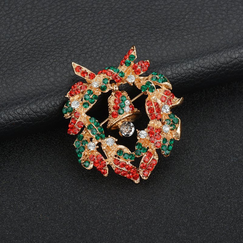 New Christmas decorations and clothing from Europe and America, Santa Claus, snowman brooches, women's corsages, New Year gifts Specification drawing