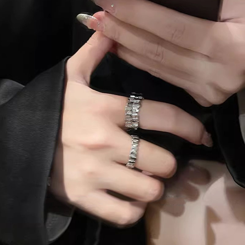 Irregular texture, cold style, niche design sense, open ring, women's fashion, individuality, food ring, Instagram trend, cool details Picture