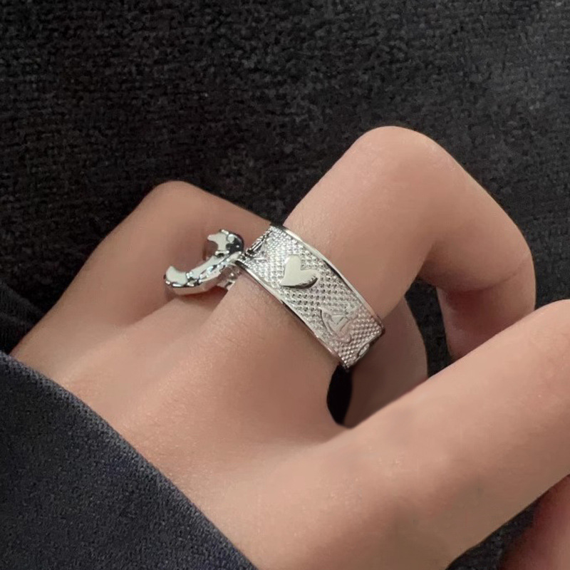 The ring, moon drop glaze, light luxury, ins, cold style, niche design, high-end, open ring, adjustable ring trend Specification drawing