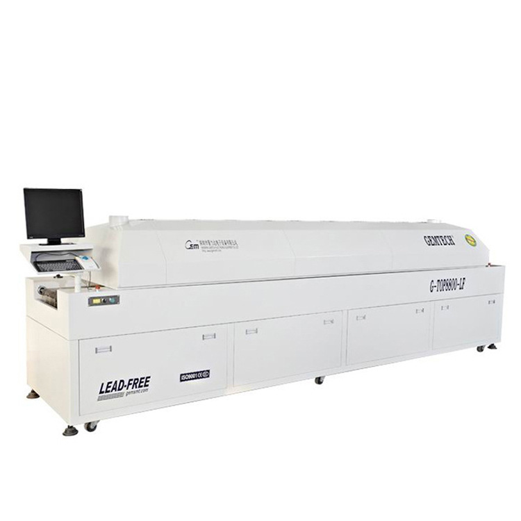 Large-scale energy-saving eight-zone reflow soldering and assembly fully automatic reflow soldering machine, SMT assembly reflow soldering machine manufacturer Item Picture