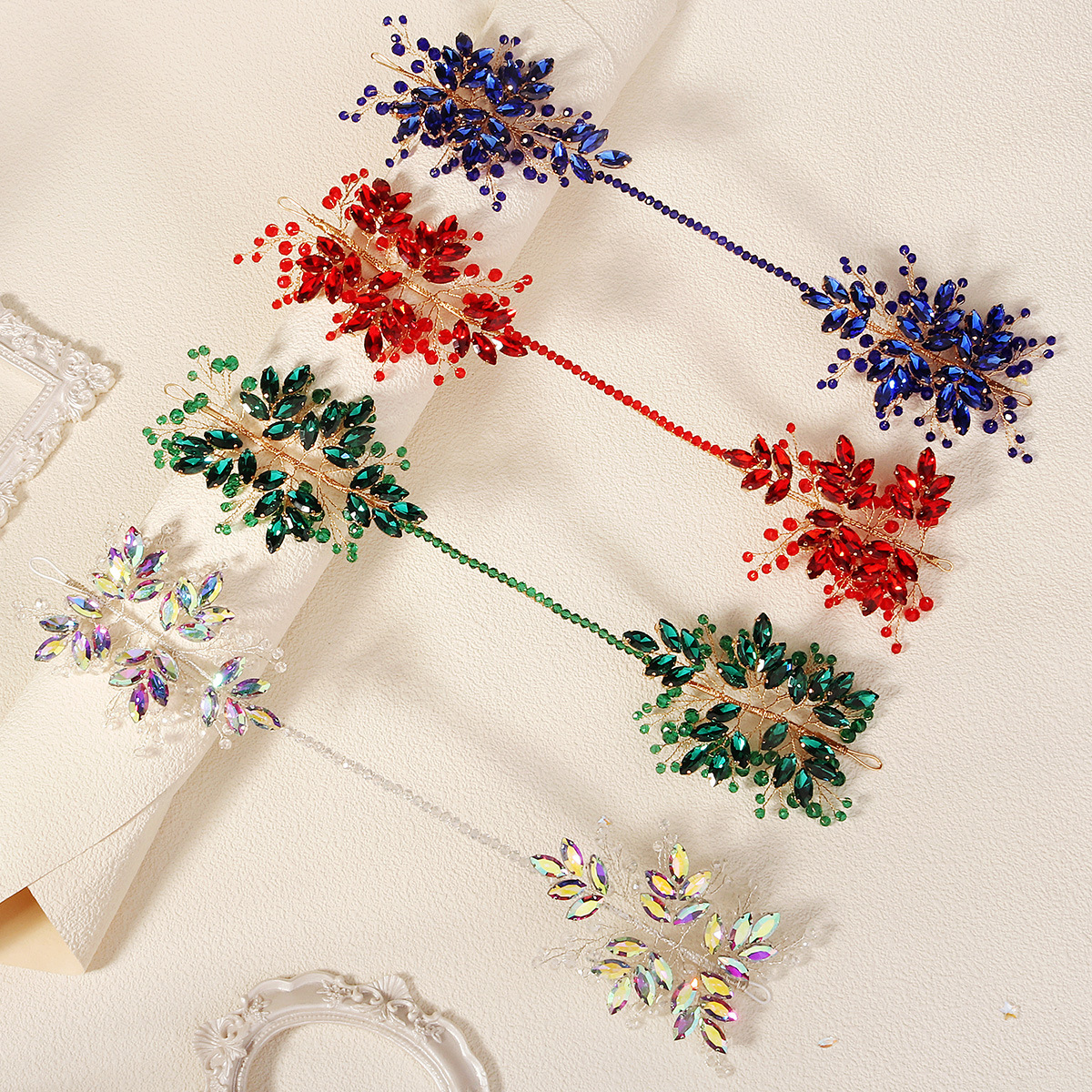 New cross-border trade crystal hair band, exotic style, super fairy-like handcrafted headwear, high-end and versatile water diamond bride headband full figure
