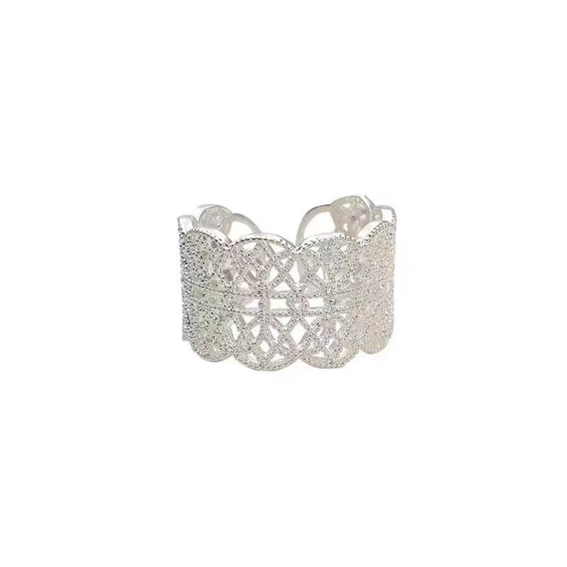 Lace, light luxury, high-end, niche design, sweet and cool feminine charm, food ring, ins, cold style, individual open ring Item Picture