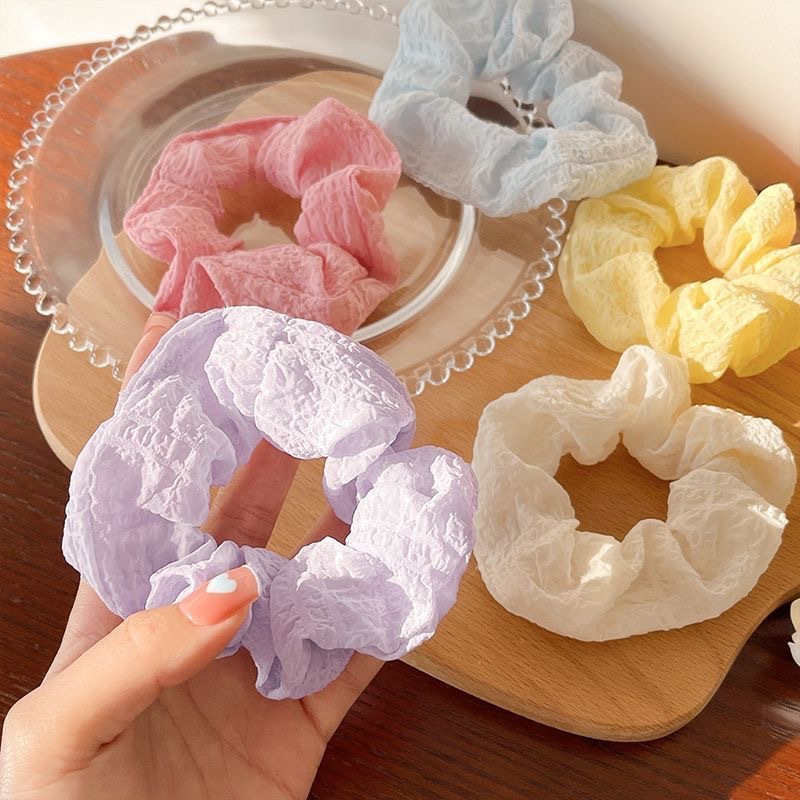 Hair flower, hair accessory, hair band, fresh spring and summer, girlish large intestine, simple hair tie, hair tie, cute girl, sweet style, leather band Specification drawing