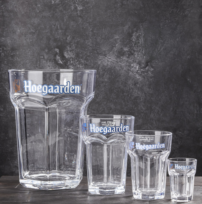 Foga White Beer cup, beer barrel, bar wine glass, Belgian craft draft beer cup, hexagonal glass cup, tea cup Specification drawing
