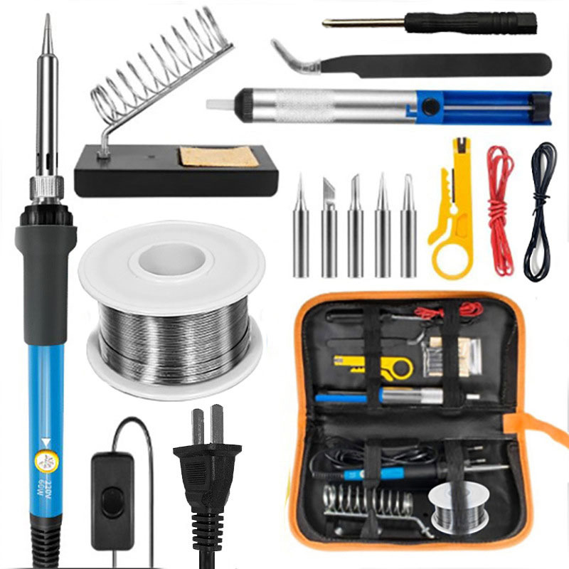 60W internal heating tool kit set, constant temperature adjustable soldering iron set, cross-border supply, household soldering iron wholesale undefined