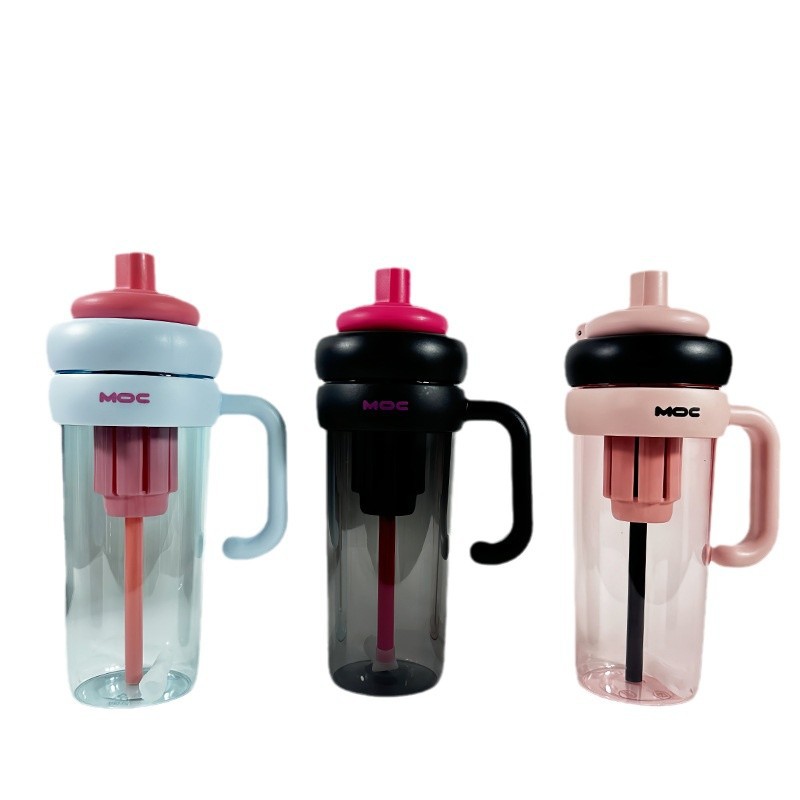 2025 Giant Ice King Simple Student Girl, Large capacity, High appearance Level water Cup, tea strainer, Portable handle, Straw cup Item Picture