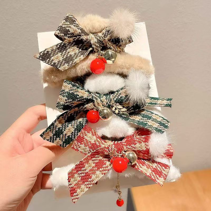 Autumn and winter bestsellers: Bow clip, sweet and elegant for women, tassel plush clip, hairball shark clip, updo clip full figure