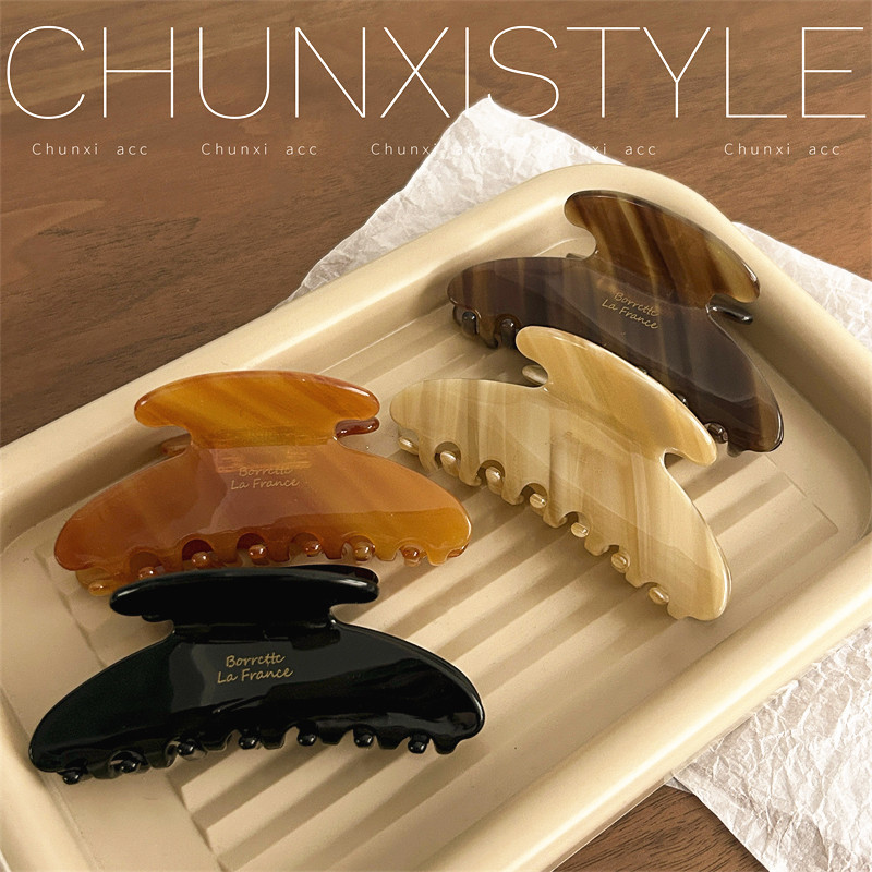 Korean-style French acetate acetate high-end small hair shark clip, Alexander gripper hair clip, hair gripper headwear details Picture