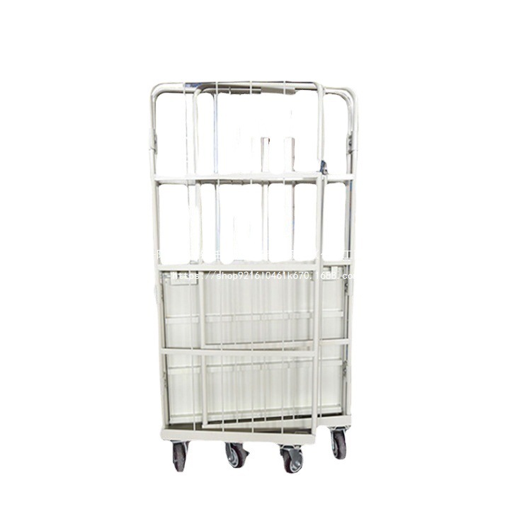Metal cage logistics vehicles, express sorting and transportation vehicles, folding turnover logistics trolleys, hand-pushed logistics trolleys Item Picture