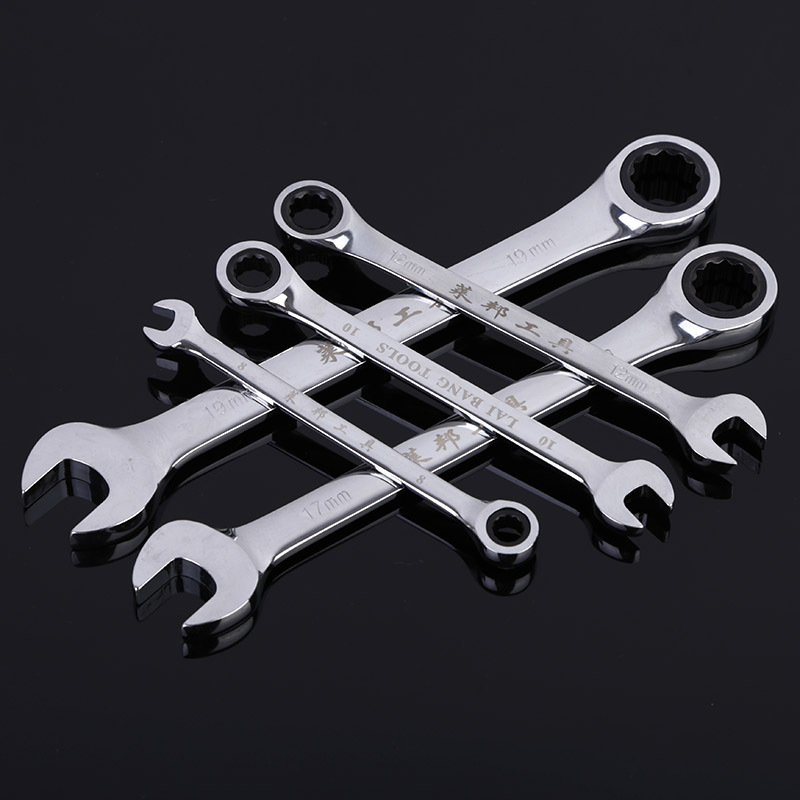 Open-end box wrench ratchet quick dual-purpose wrench, car repair tool, dual-purpose ratchet hardware manual tool Specification drawing