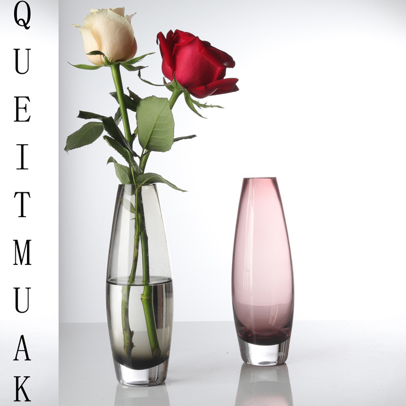 Home glass vase illustration, high-end water-grown green plants, lily vase, high appearance level, creative flower arrangement vase, flower vases Specification drawing