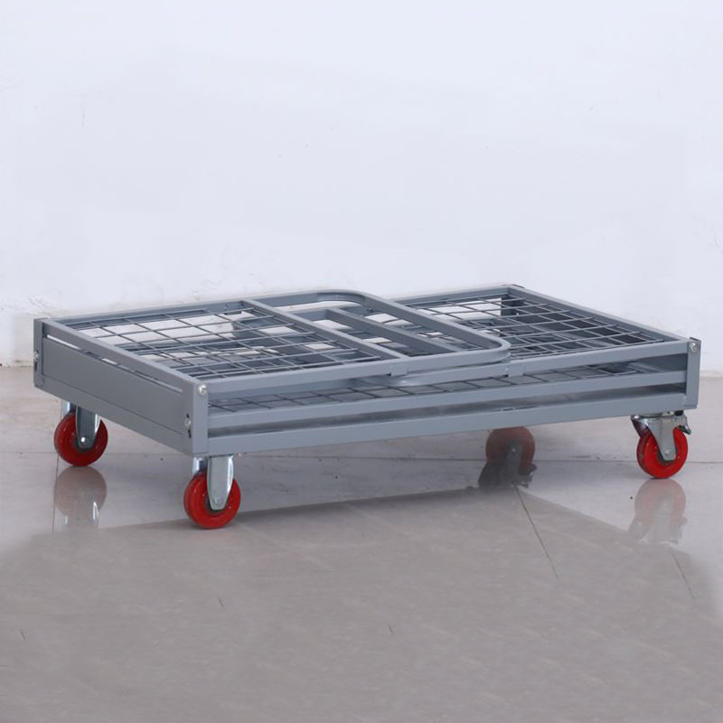Folding grid trolleys, express delivery turnover carts, warehouse goods handling carts, material carts, and small carts for carrying goods at stalls Specification drawing