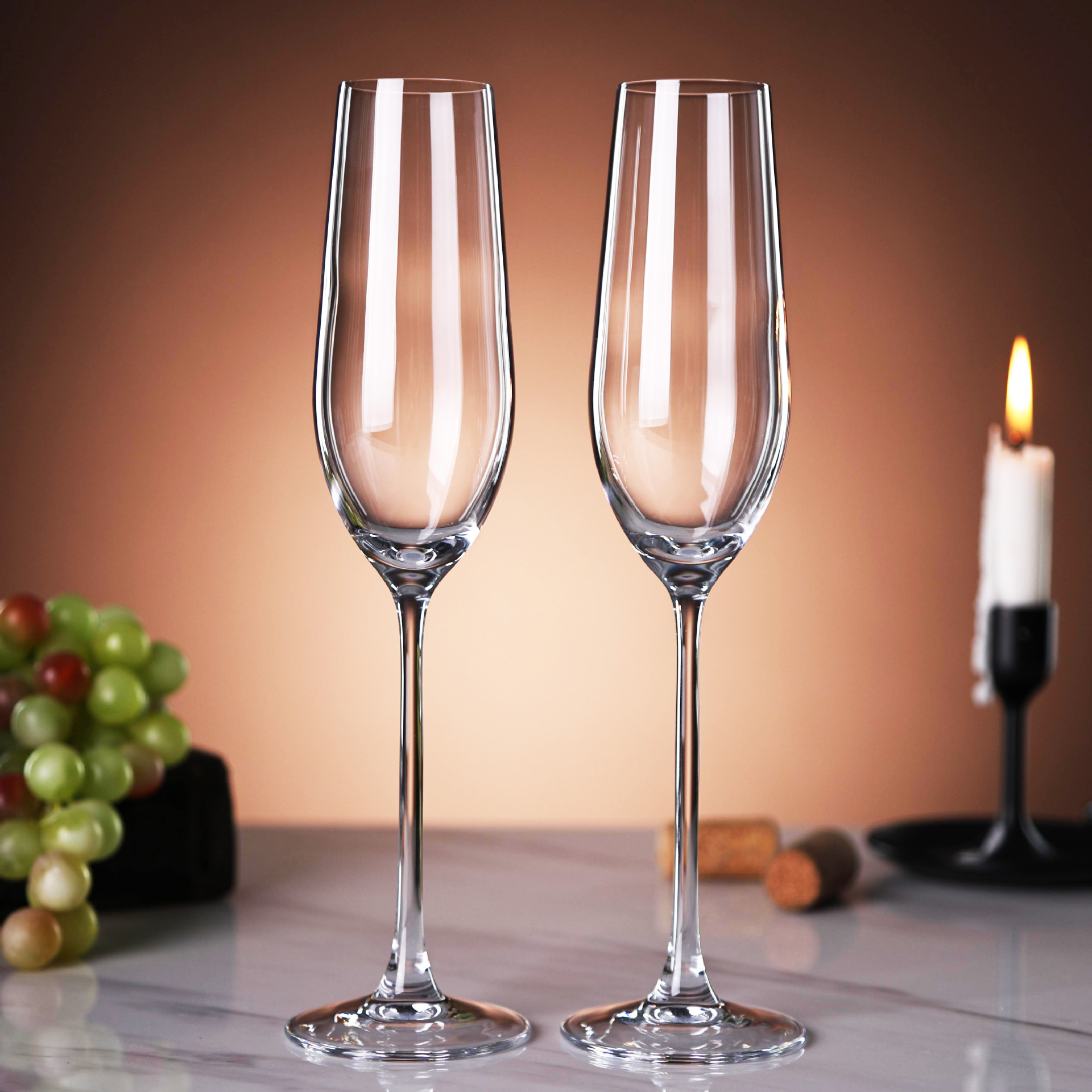 【 Factory Wholesale 】 Cold-cut process champagne glasses, high-appearance-level red wine glasses, hotel household glass glasses, with LOGO printing available full figure