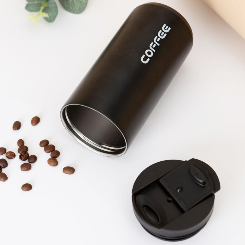 The new 304 stainless steel vacuum coffee cup, office and business direct drinking cup, car cup and water cup can be printed with logo Specification drawing