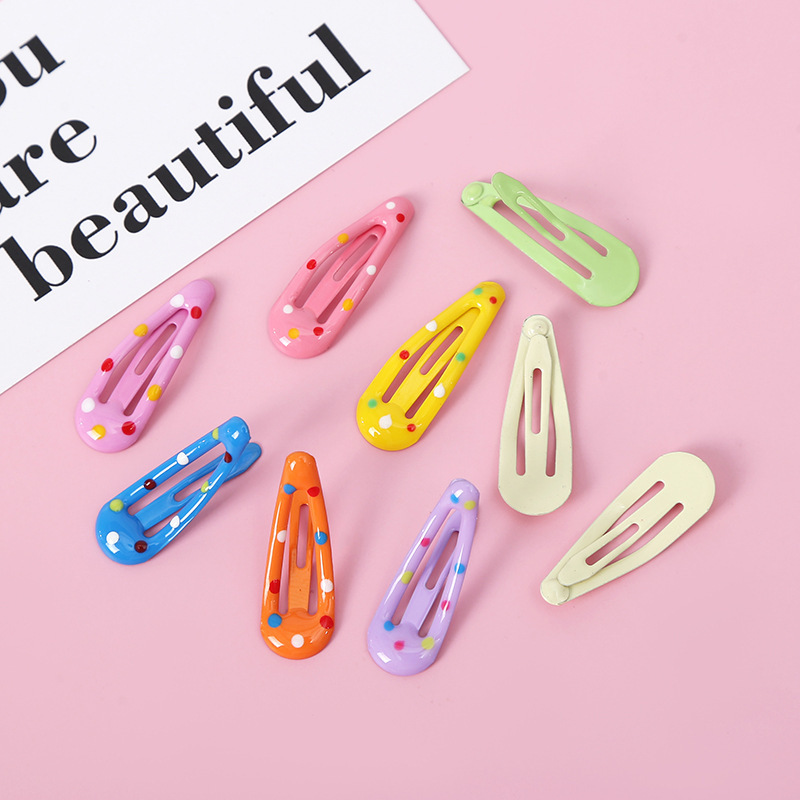 Colorful polka dot 3cm children's hair clips, hair accessories, candy colors to charm you, BB clips, hair clips, girls' hair clips, cute Application Scenario