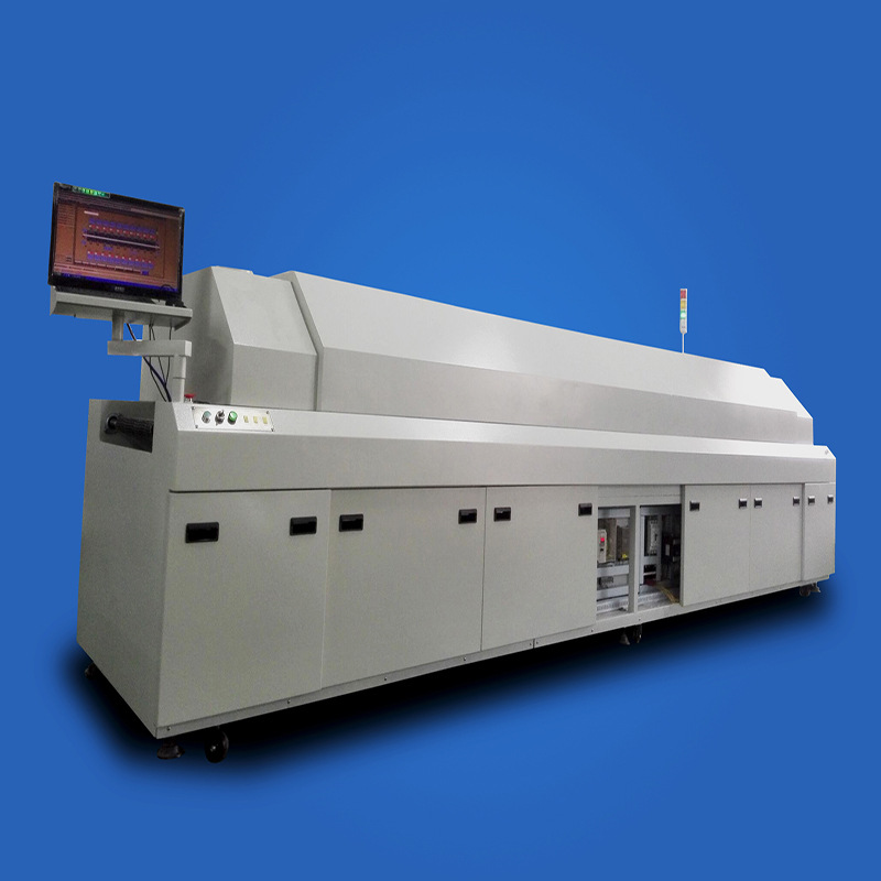 Full hot air circulation medium-sized Reflow Oven, high-capacity eight-zone reflow oven for PCB surface mount soldering details Picture