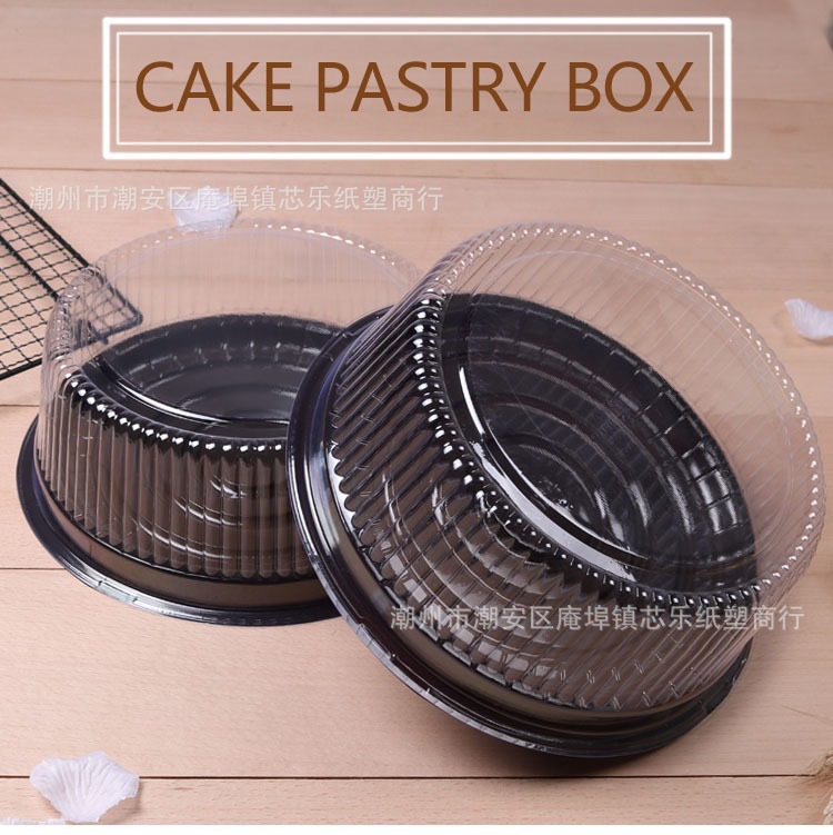 A024 8-inch round mille-feuille mousse cake packaging box, pastry box, cake packing box, blister packaging box details Picture