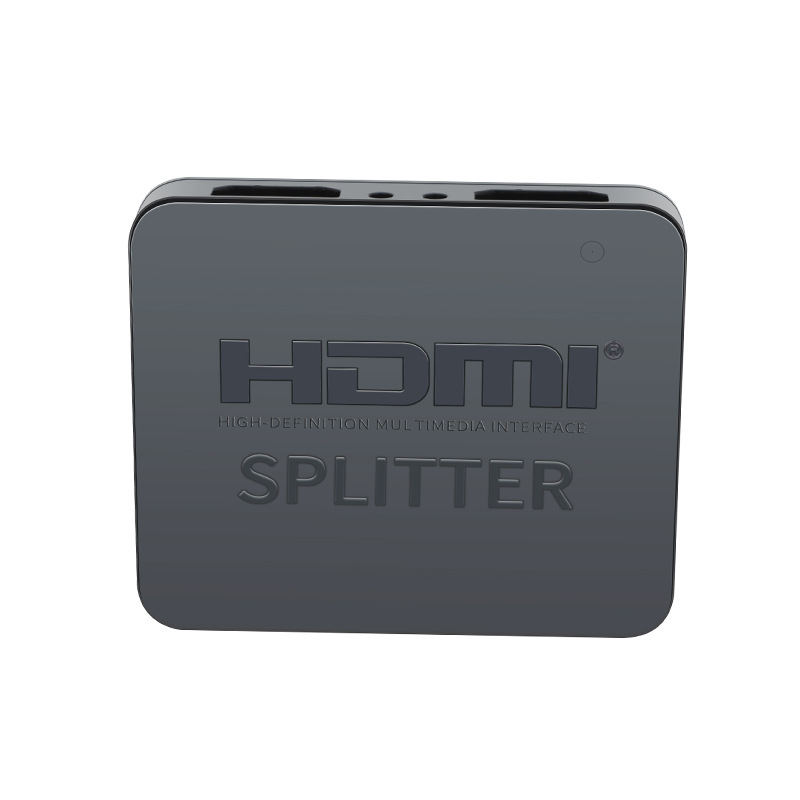 Factory wholesale hdmi splitter 1-to-2 HDMI 1-in-2-out splitter, high-definition video co-screen device 4K Specification drawing