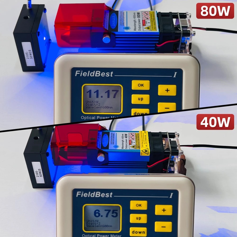 450nm80W 40W high-power laser module 10w 5w DIY laser cutting head laser laser head Specification drawing