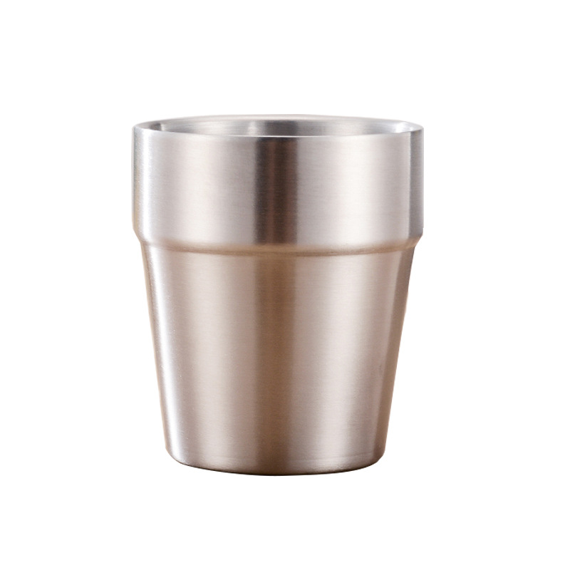 Cross-border 304 stainless steel beer mugs, coffee cups, children's cups, double-layer insulated outdoor barbecue Korean-style water cups Item Picture