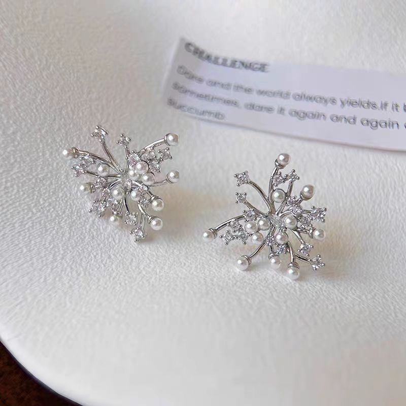 The Nebula pearl stud earrings, the same style as Liu Yifei's, exude a sense of high-end luxury and a touch of light elegance. They are a new bestseller for women in 2025 Specification drawing