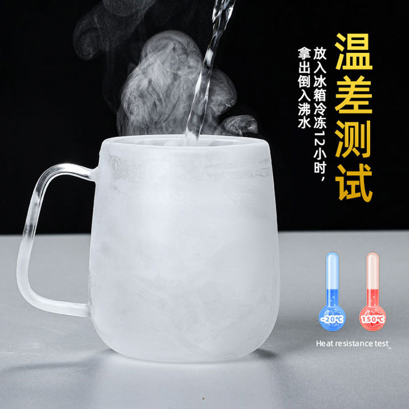 Double-layer heat-insulating glass cup, coffee milk beverage glass cup, household high-temperature resistant transparent glass water cup with handle Application Scenario